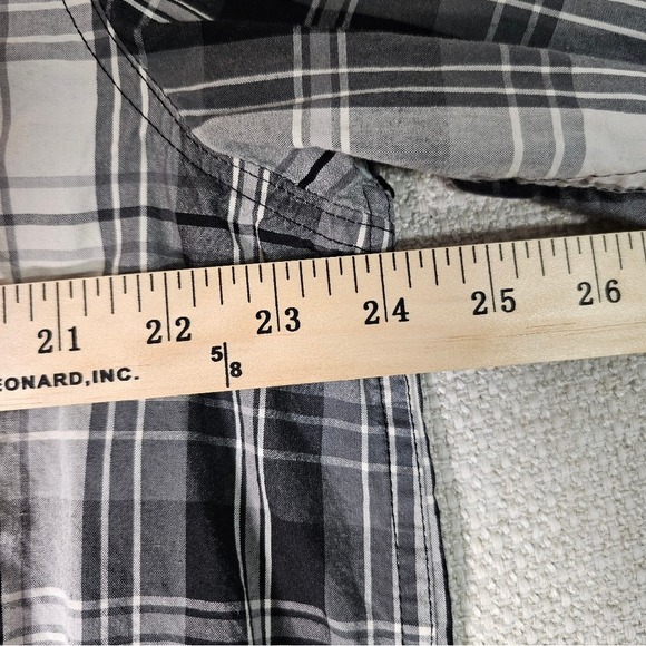 Carhartt XL Tall Plaid Button Up 100% Cotton Shirt Single Breast Pocket Size - Picture 12 of 16